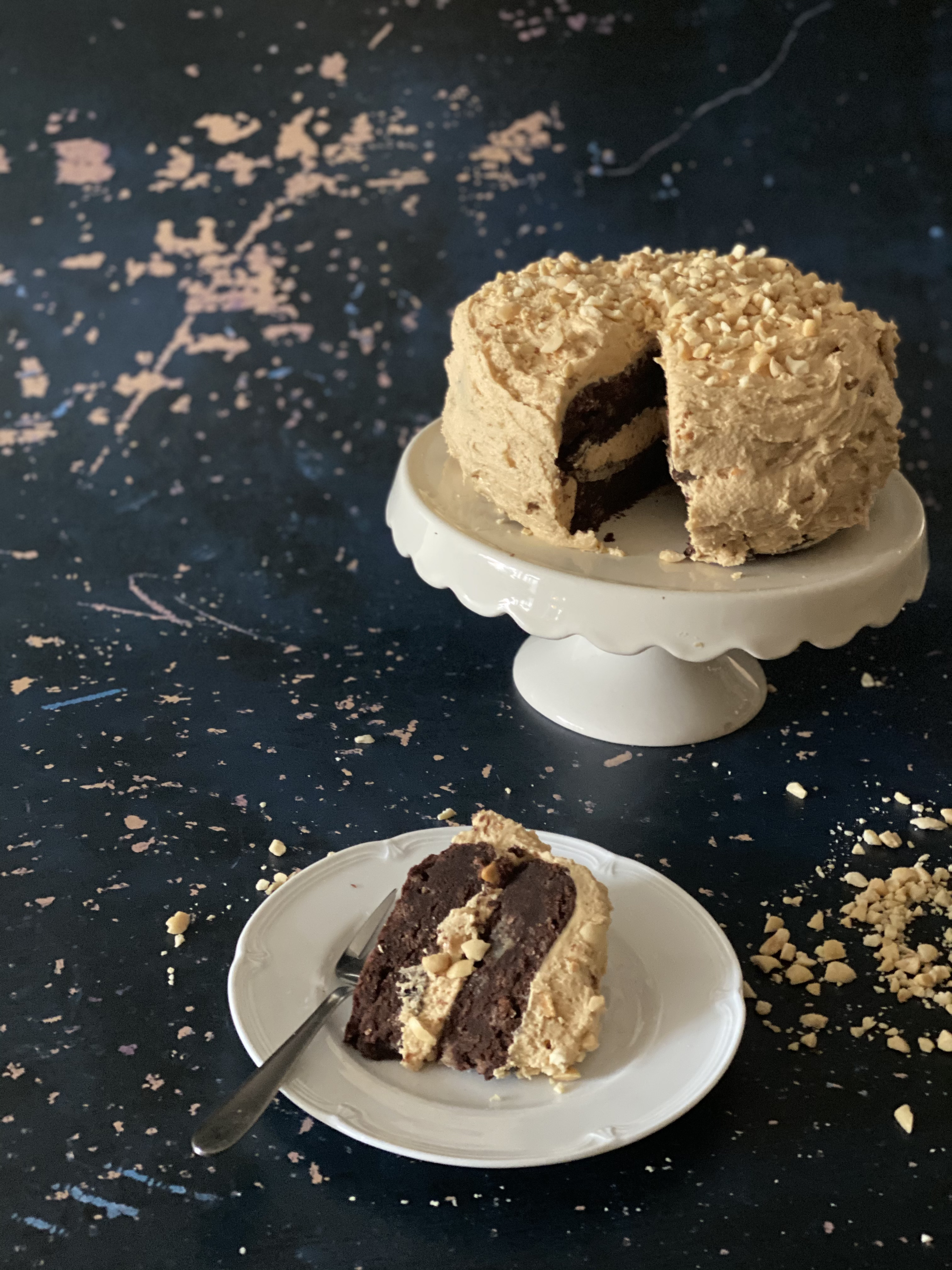 Ultimate Chocolate Peanut Butter Layer Cake